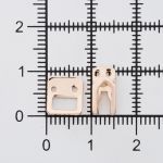 Крючки пришивные декоративные 15х7 мм, gold, 10 шт