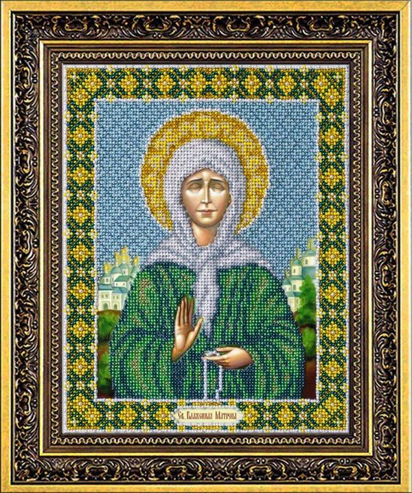 Набор для вышивания бисером Паутинка, Св. Бл. Матрона Московская 20х24 см