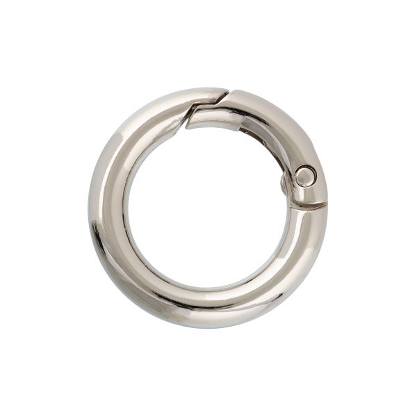 Карабин металл кольцо ⌀20.0 мм (28 мм), 10 шт, 04 никель, Gamma GH-220