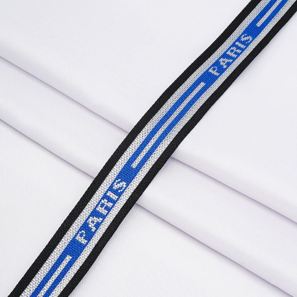 Тесьма лампасная 28.0 мм / 50.29 метра, Paris, синий, 3452-2