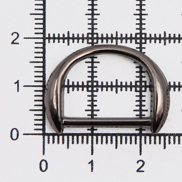 Полукольцо декоративное металл внутр. 18 мм (внешн. 25х18 мм), 2 шт, олово черный никель, MT-1855