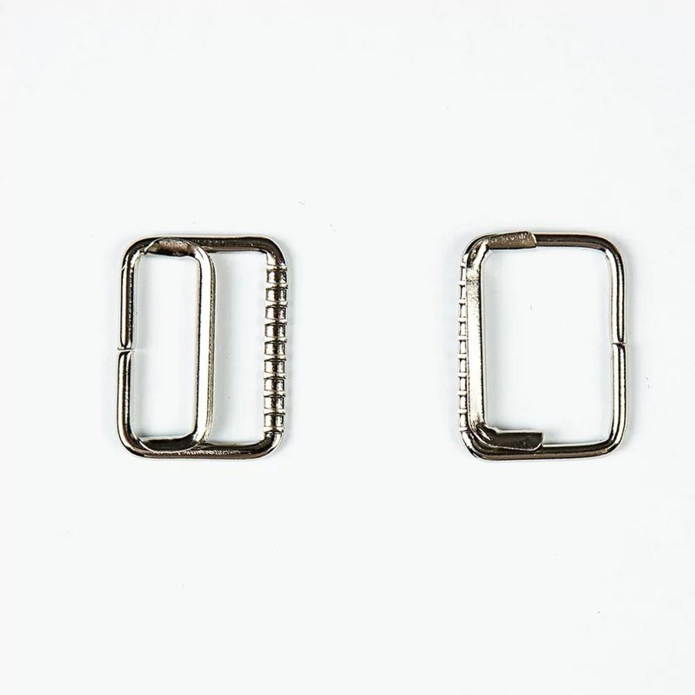 Пряжка ременная металл 27 мм, жилетная, с планкой, никель, 10 шт, BIG