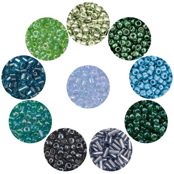 Набор бисера №3 (бисер, стеклярус, рубка) в тубе, 10 цветов, Astra&Craft