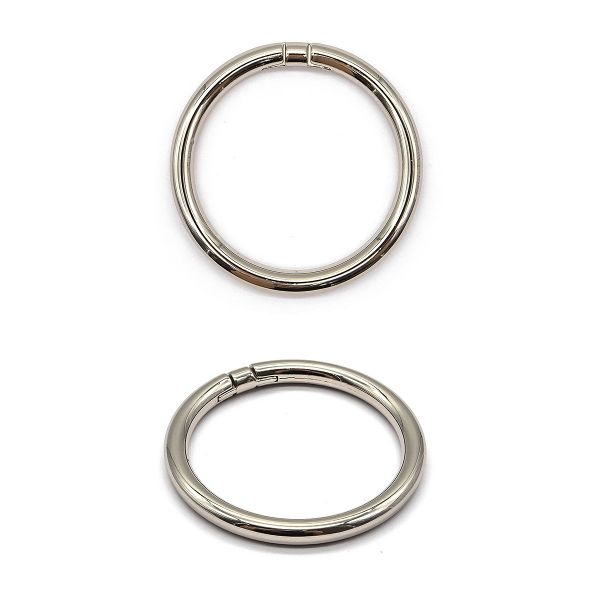 Кольцо разъемное металл на винтах 50 мм (62 мм внешн.), никель, 4 шт, BIG