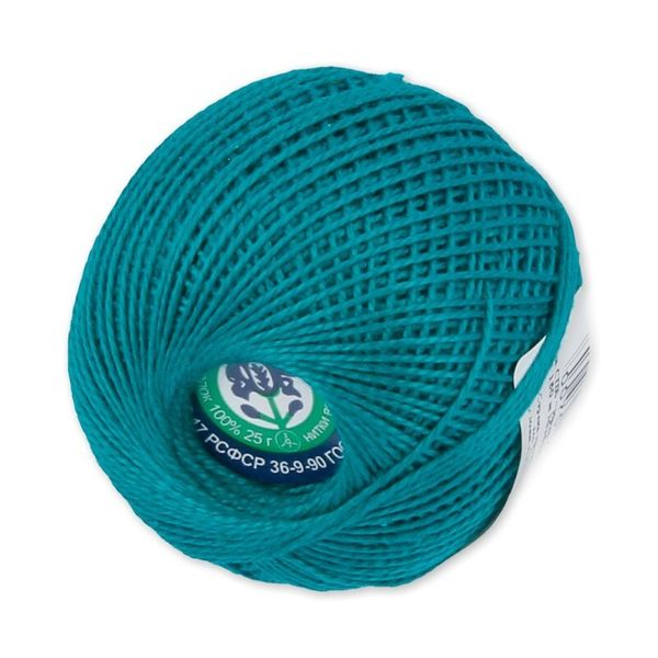 Пряжа ПНК им.Кирова Ирис / уп.20 мот. по 25 г, 150м, №3514 т.бирюзовый