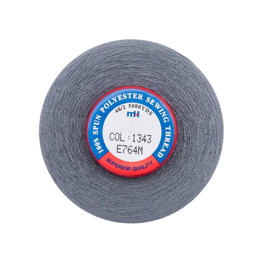 Нитки швейные Euron mH 40/2, 5000 ярд, 1343 синевато-серый, 1 катушка