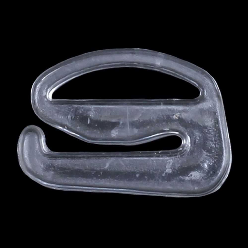 Крючки для бюстгальтера пластик 12.0 мм, 100 шт, прозрачный