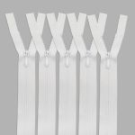 Молния трактор Arta Т5 (4.5 мм) 1 зам., 25 см, н/раз., цв. 001 белый, уп.10 шт