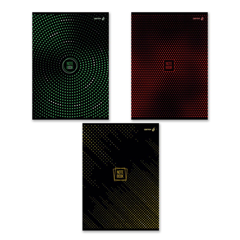 Тетрадь ученическая общая, выборочный лак, A4 48 л. на скобе 65 г/м², белизна 100 %, 6 шт, клетка, 01344 Точки зрения, Светоч Т153