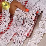 Набор вязаного кружева Kruzhevo №2 цв.белый (4 дизайна по 2м)