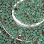 Бусины акрил 4х7 мм, 500 г, прозрач. в цвете, шайба, AD025 нефрит, (7748710)2460 , Astra&Craft