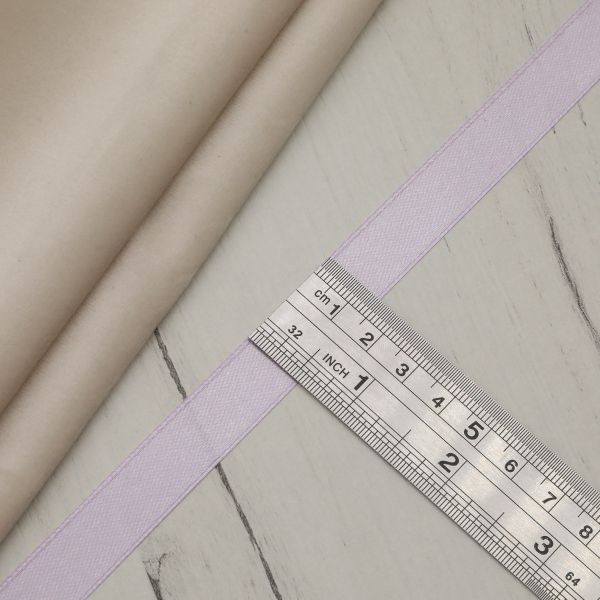 Лента атласная 1-сторонняя 12.0 мм / 22.86±1 метров, 163 бледно-лиловый, Globus