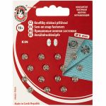 Кнопка пришивная металл ⌀6.0 мм, 15 шт, никель, KOH-I-NOOR 10 (KIN1000 №2/0)