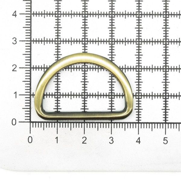 Полукольцо литое металл внутр. 30 мм (внешн. 36х25 мм), плоское, 10 шт, латунь ГР, 6888