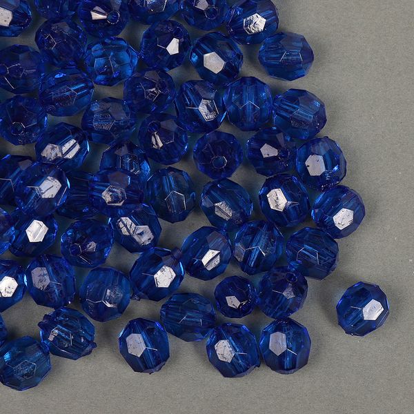 Бусины акрил ⌀10 мм, цв. 30 василек, 50 г, Magic4Hobby