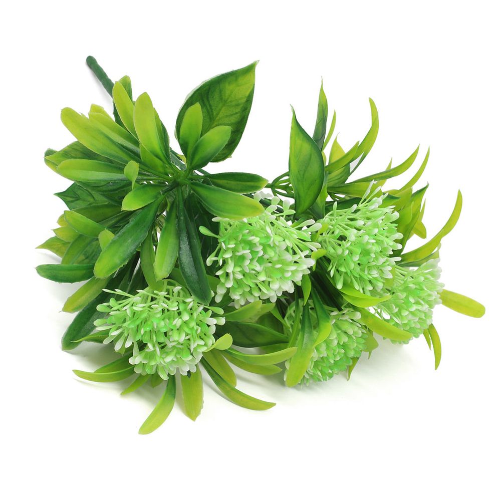 Цветы искусственные Зелень с одуванчиками 26см 5 веток d4,5 ЛА БУЛЕЙ микс /TOS/