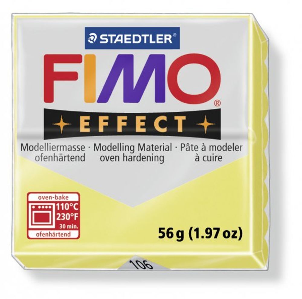 Полимерная глина Fimo Effect, запекаемая в печке, уп. 56 гр, цв. цитрин, 8020-106