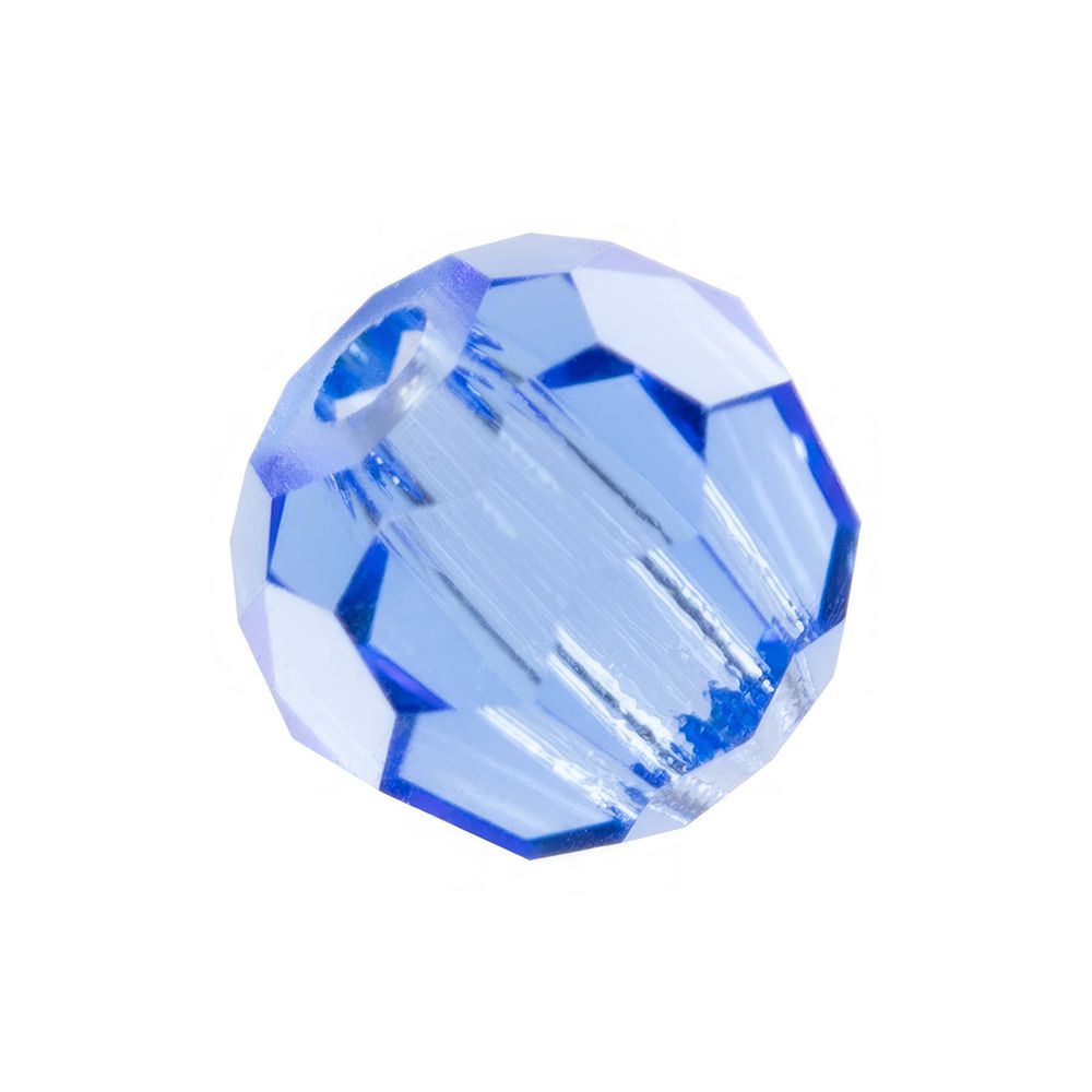 Бусины стекло ⌀3 мм, 24 шт, светло-синий/sapphire, Preciosa 451-19-602