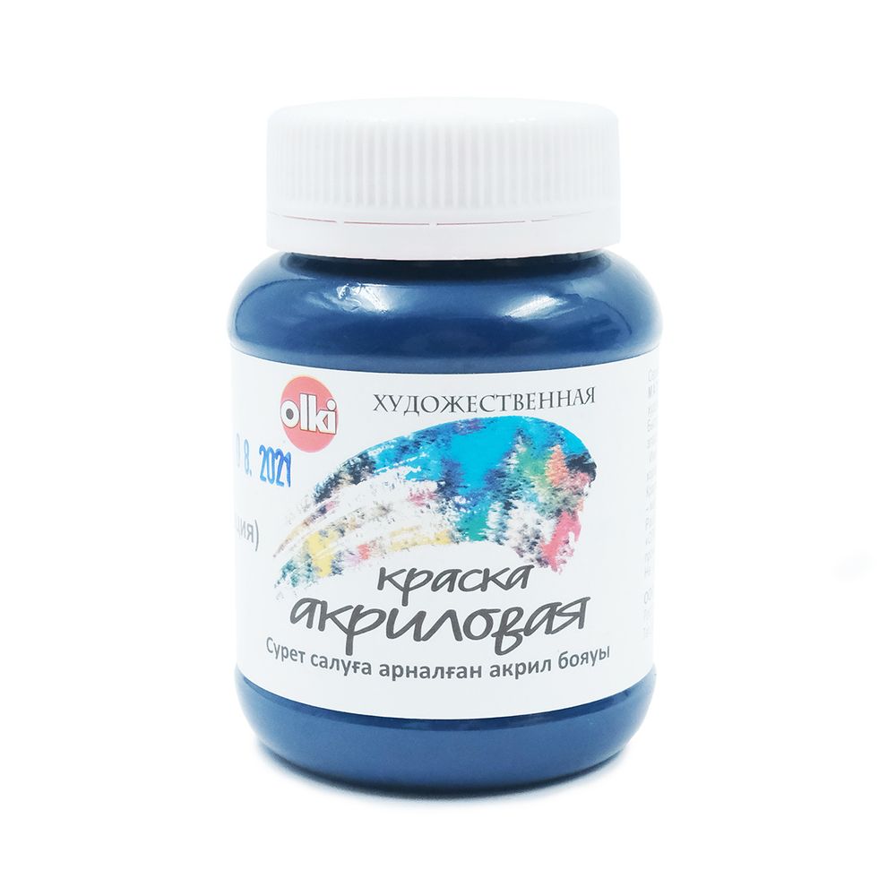 Краска акриловая 100 мл (3169 кобальт синий темный (имитация))