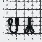 Крючки пришивные в оплетке 18х35 мм, цв.черный, 100 шт