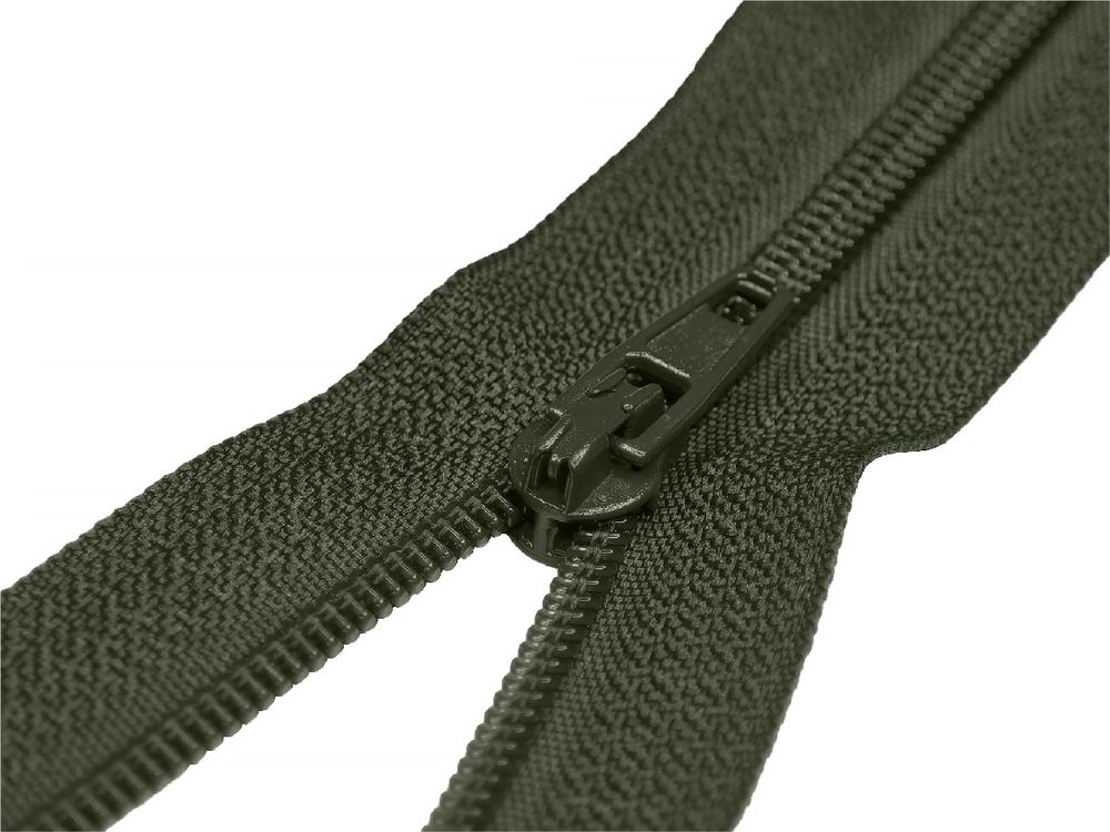 Молния спираль (витая) (цв.SBS) брючная Т3 (3 мм) 1 зам., н/раз., 20 см, автомат, S-173 т.зеленый, 5000 шт