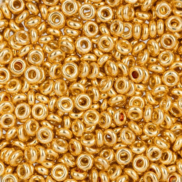 Бисер Toho 8/0 Demi 5 (3 мм), 25 г (5х5 г), PF0557 золотой