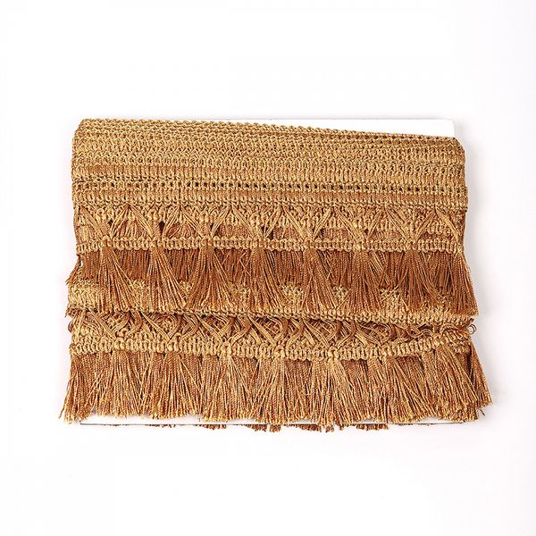 Бахрома отделочная 70.0 мм / 10 метров, с кисточками, 6154-0419 цв.6367, цв.коричневый