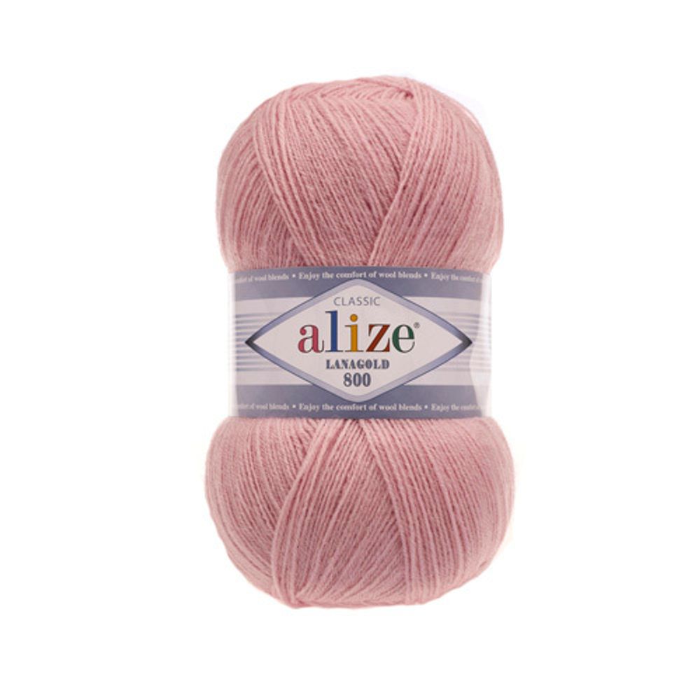 Пряжа Alize (Ализе) Lana Gold 800 / уп.5 мот. по 100 г, 800м, 161 пудра A