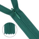 Молния потайная (скрытая) Т3 (3 мм) 1 зам., н/раз., 50 см, зеленый нейлон, 31330 / 50, 10 шт