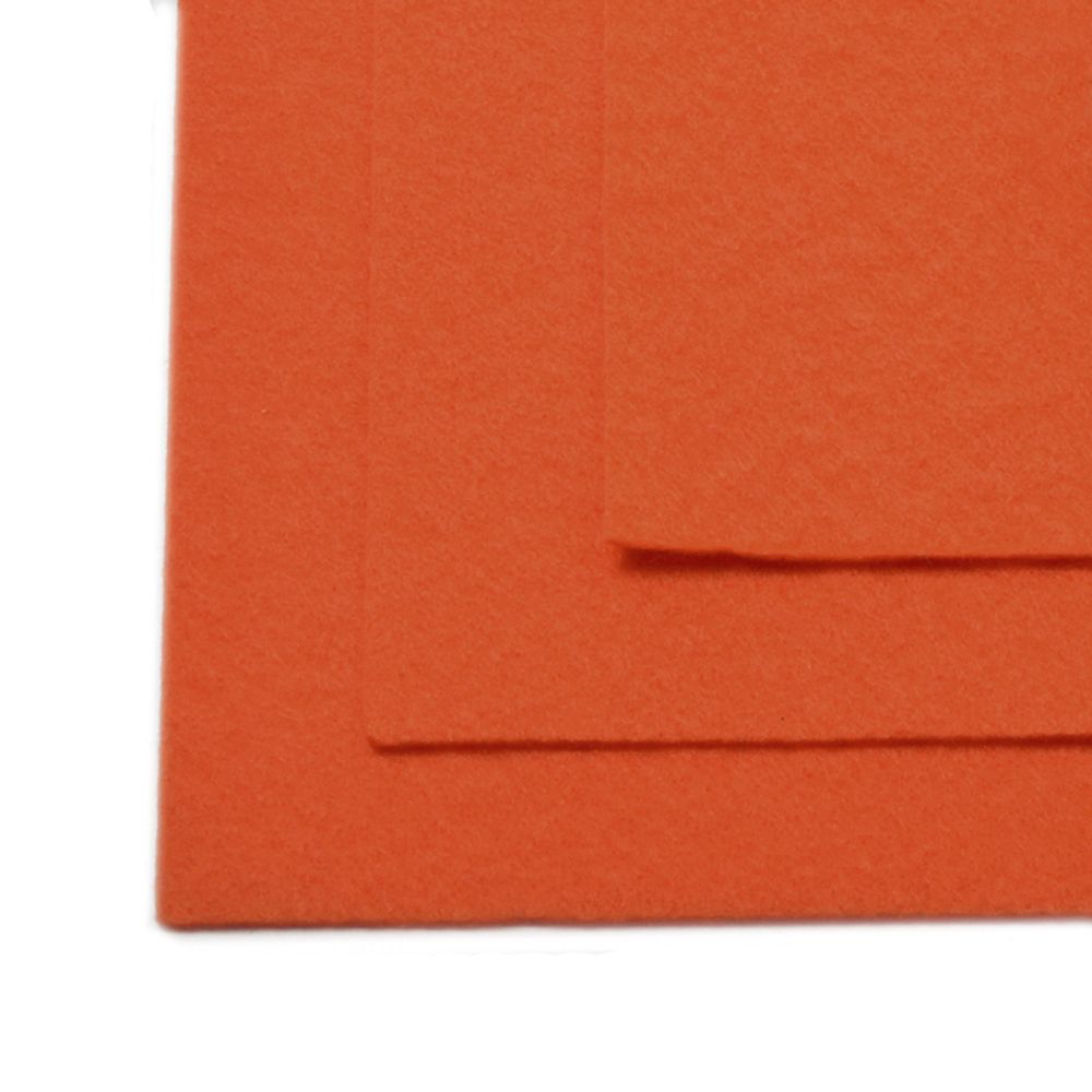 Фетр листовой мягкий 1.4 мм, 20х30см арт.FLT-WP680 уп.10 листов цв.680 оранжевый