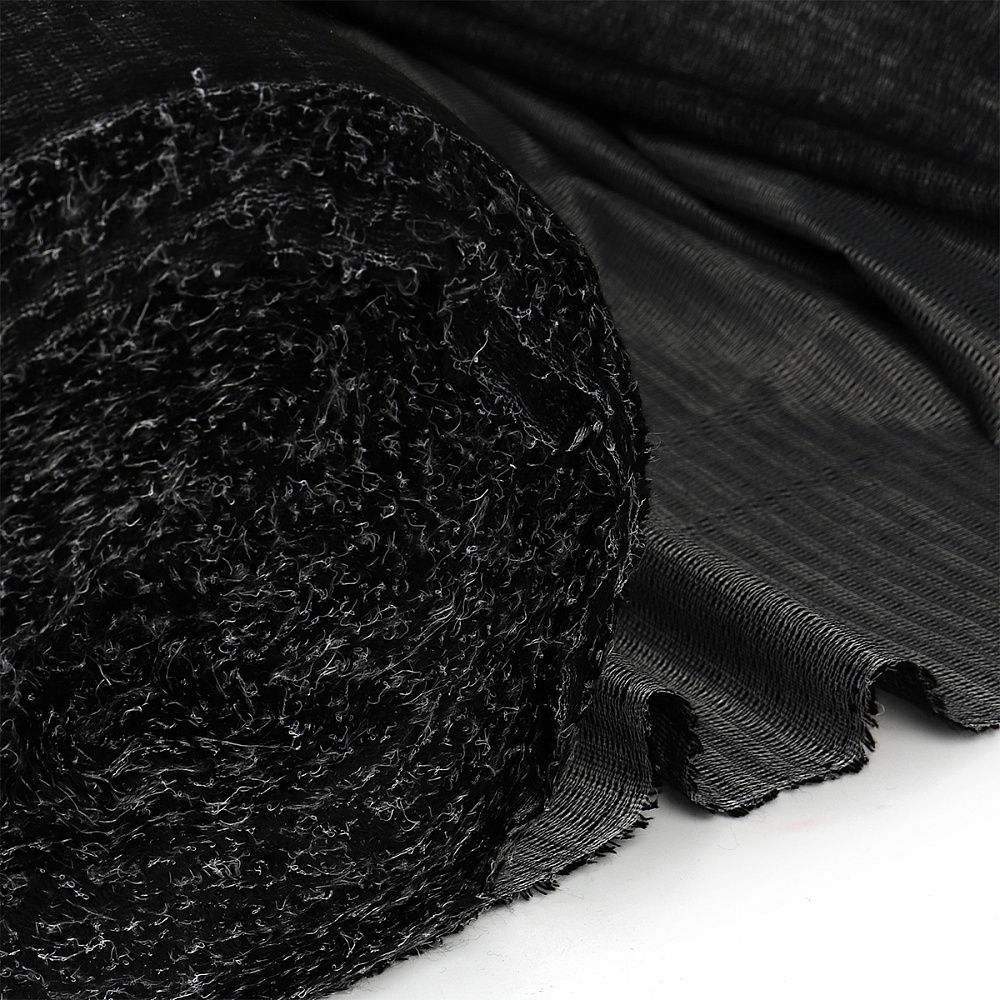 Дублерин трикотажный 80 г/м², 150 см / 100 метров, 132 TD/BK черный, IdealTex