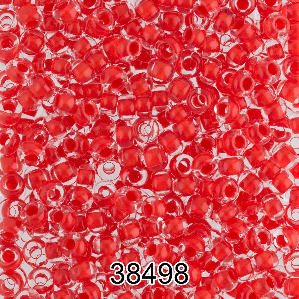 Бисер Preciosa круглый 10/0, 2.3 мм, 500 г, 38498 (Ф231) красный