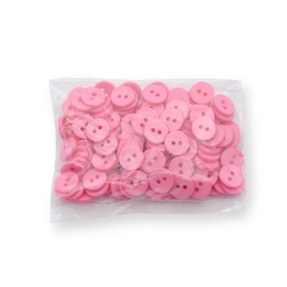 Пуговицы 2 прокола 18L, 11 мм, (Pink (розовый)), NE74, 144 шт