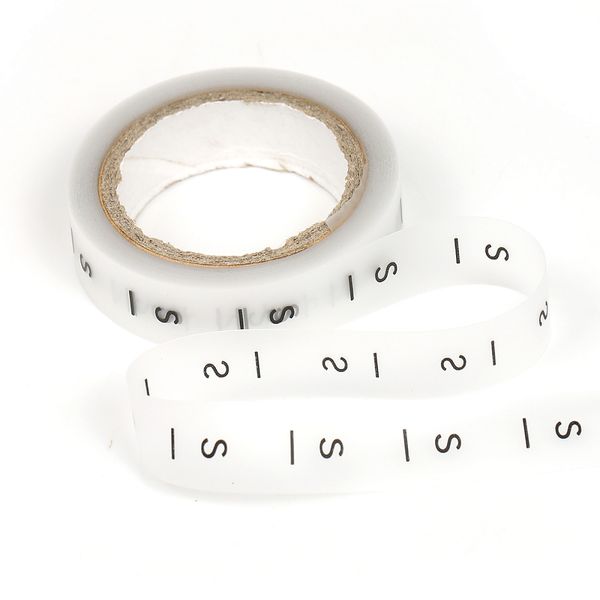 Этикетка-размерник силикон, размер S, прозрачный, 15х20 мм, 300 шт