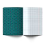 Тетрадь ученическая общая, софт-тач ламинация + выборочный лак, цветной запечатанный форзац, A5+ 48 л. на скобе 65 г/м², белизна 100 %, 10 шт, клетка, 00994 Изумрудные мысли, Светоч 48Т14