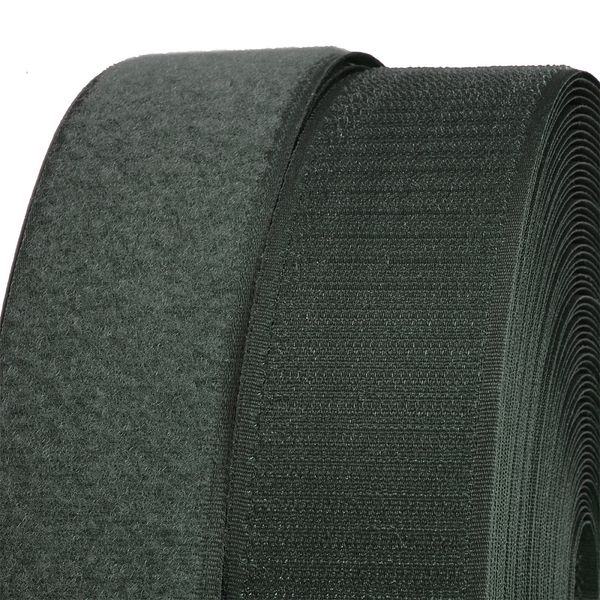 Лента контактная липучка (велкро) пришивная 50 мм / 25 метров, F328 хаки, ПАРА (крючок+петля), качество 