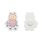 Декоративный стикер Пчелка 40 мм, розовый, 10 шт