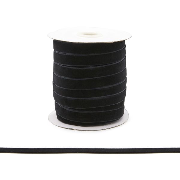 Лента бархатная (тесьма) 12.0 мм / 32.9±2 метров, 0081-1211 (8611 черный)