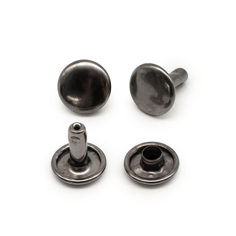 Хольнитены двухсторонние ⌀9 мм, h=9 мм, сталь, New Star №33.5, цв.чер.никель, ≈100 шт