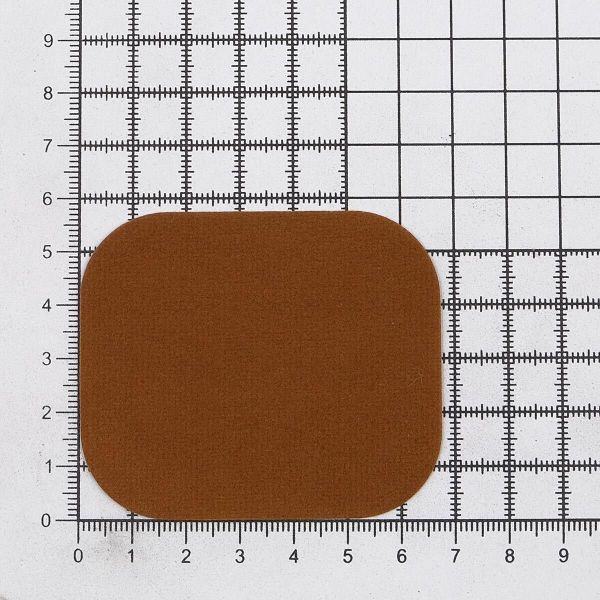 Термозаплатка, под замшу, 57х67мм (коричневый (brown)), AZ12, 10 шт