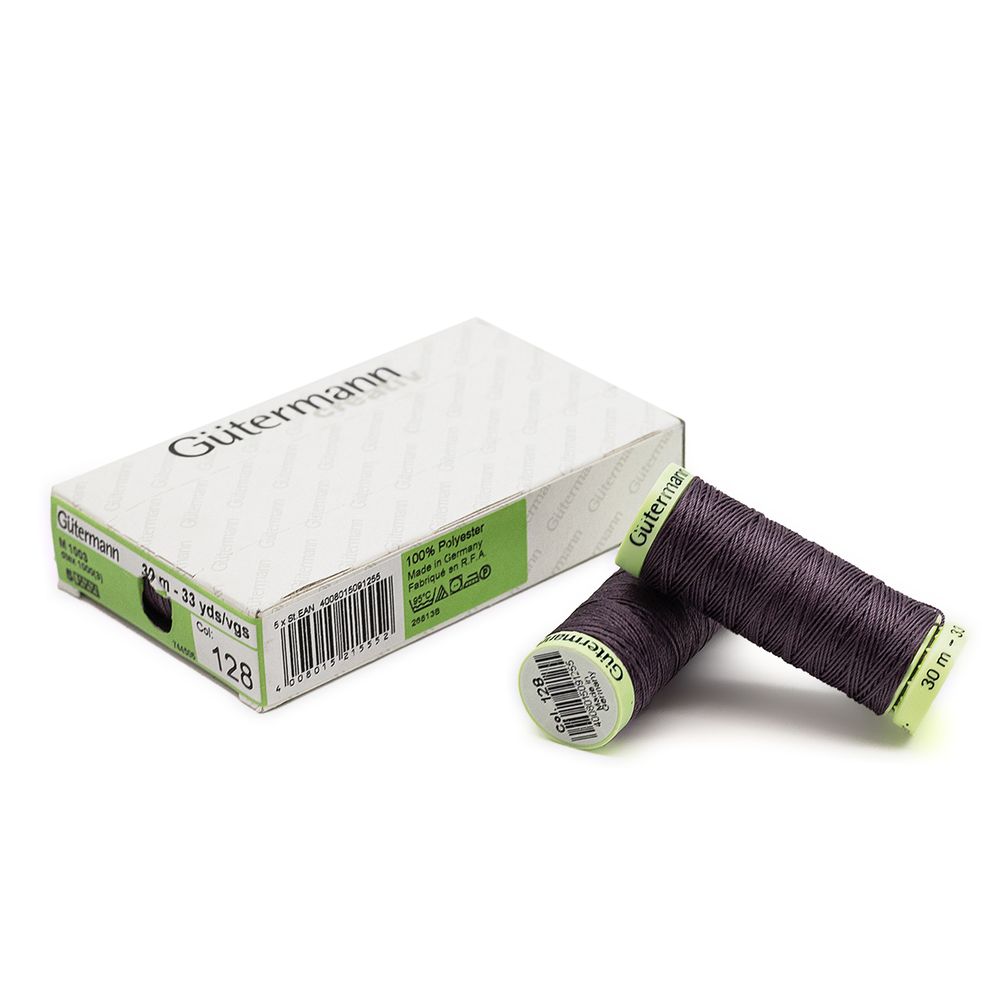 Нитки отделочные Gutermann Top Stitch, 30м, 128 пыльно серо-сиреневый, 5 катушек