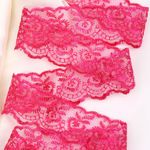 Кружево капроновое 45 мм / 9.14 м, TBS.30010 цв.028 (175) малиновый, Kruzhevo