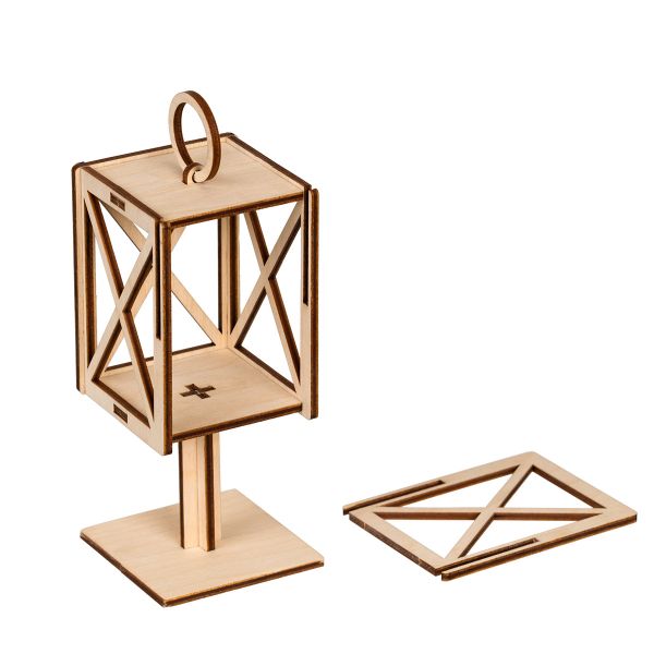 Заготовка из фанеры на подставке Фонарик, 6х6х13.2 см, Mr.Carving КЛ-20