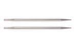 Спицы съемные Knit Pro Nova Metal 3 мм, для длины тросика 20 см, никелированная латунь, серебристый, 2 шт, 10421