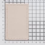 Заплатки пришивные из кожи, прямоугольник 6х9,6см с перфорацией, 2 шт, 100% кожа, 06 бежевый, 9113