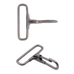 Карабин металл 40 мм (50х44 мм), бл.никель, 20 шт