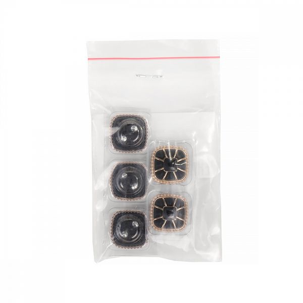 Пуговицы на ножке металлические 28L=18мм, С-MP07 цв.золото/черный, 5 шт