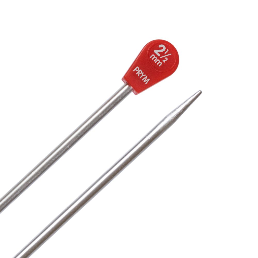 Спицы прямые ⌀2.5 мм, 40 см, 2 шт, серебристые, Prym 171305