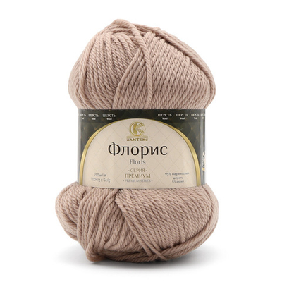 Пряжа Камтекс Флорис / уп.5 мот. по 100 г, 150 м, 007 лен