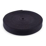 Стропа (ременная лента) 35 мм / 30 метров, толщ. 1.0 мм, [34 г/пог.м], 100% п/э, 005 черный